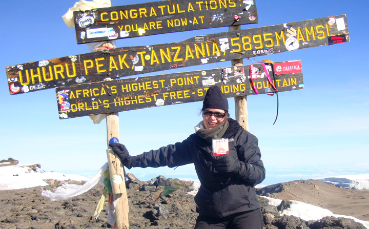 Am Ziel: Auf dem Gipfel des Kilimandscharo
