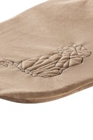 Fashy Wärmflasche, 2,0 L, "Katze" mit weichem Bezug und erhobener Steppung, Beige