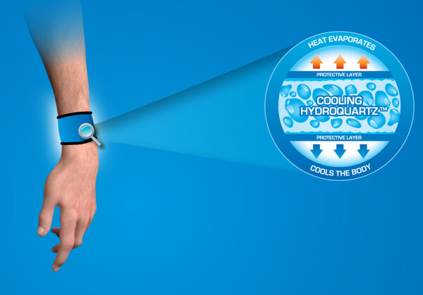 Cooling Wristband Pacific Blue L