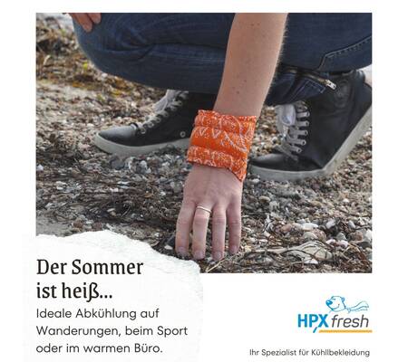 HPXfresh - cooling wristband S/M Orange