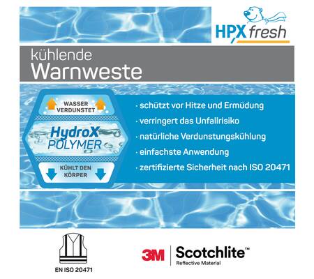 HPXfresh - Kühlende Warnweste (EN ISO 20471) / Kühlweste